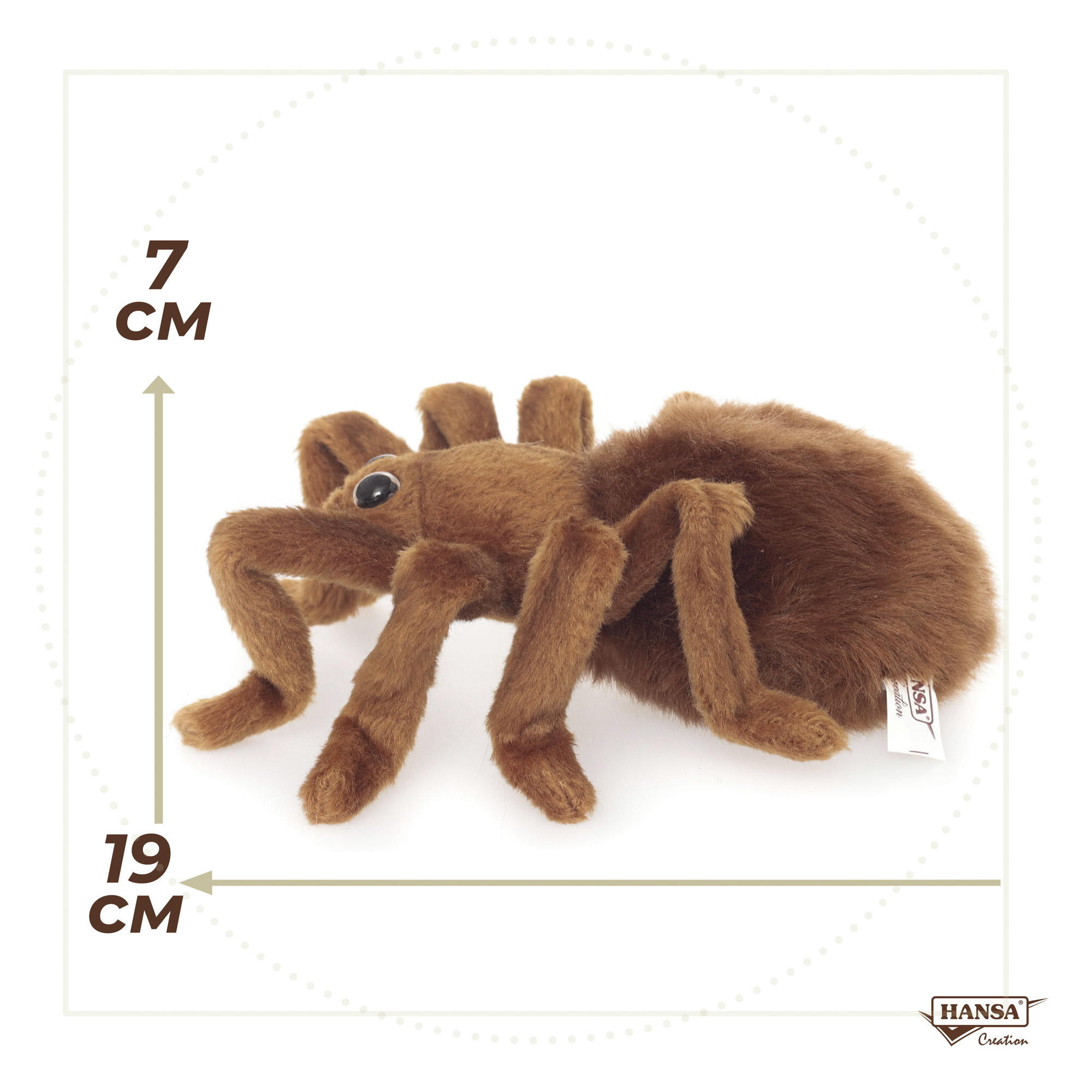 4726 паук тарантул, коричневый, 19 см